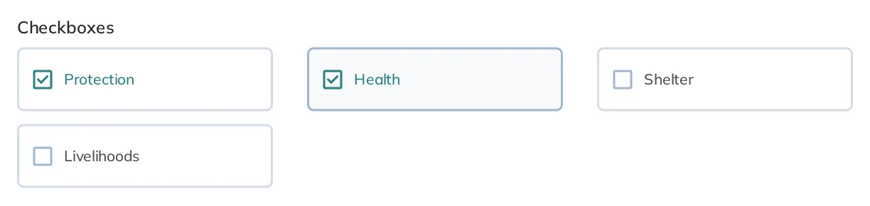 A form input with multiple checkboxes.