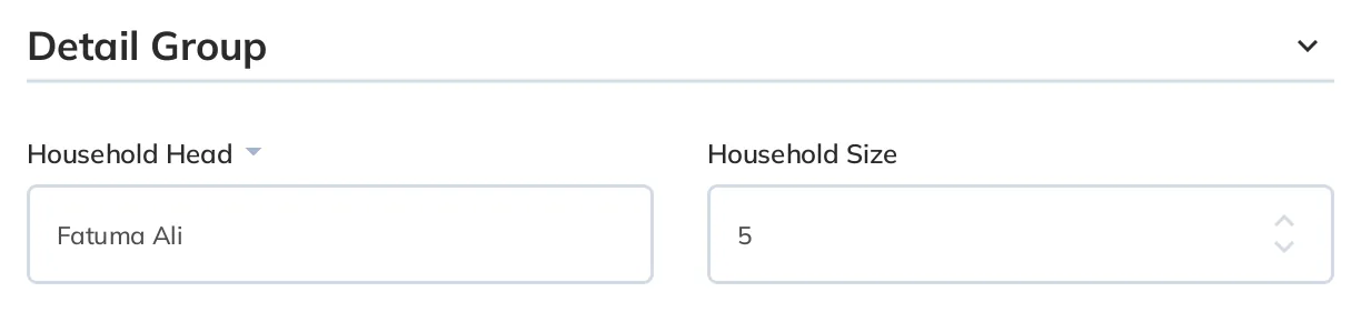 A group of form fields that are currently visible but can be hidden behind a toggle.