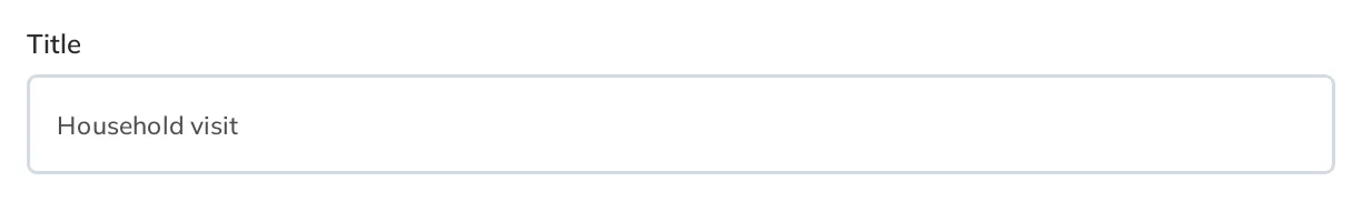 A standard form text input
