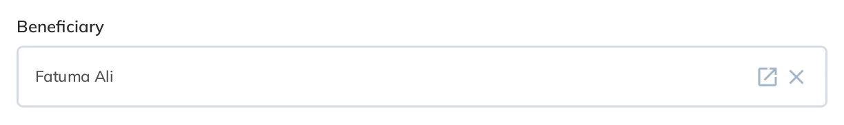 A form interface that allows a user to select a single item from a collection."