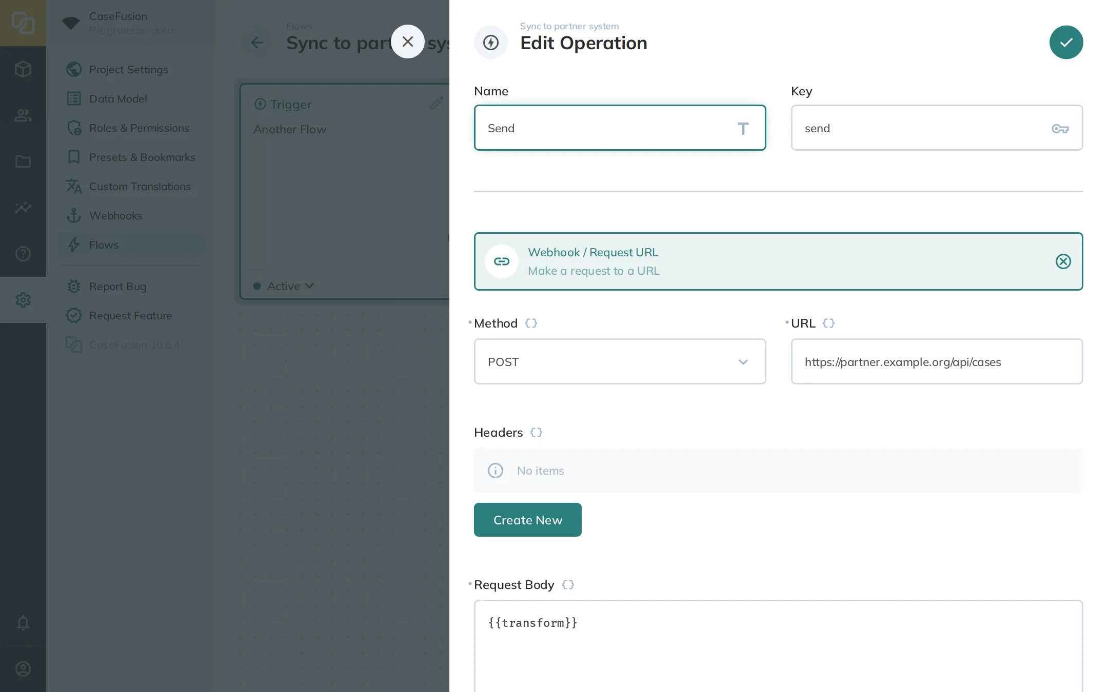 Webhook / Request URL